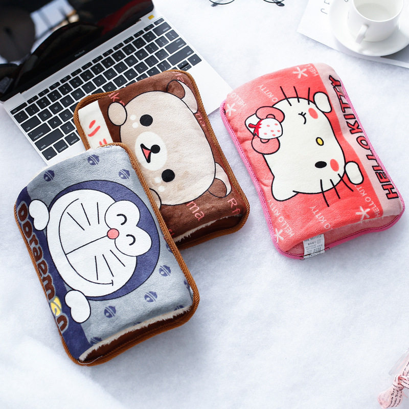 2023 new soft cartoon printed double-inserted charging hot water bag Fashion warm hand bag warm hand bag can be printed-Taobao