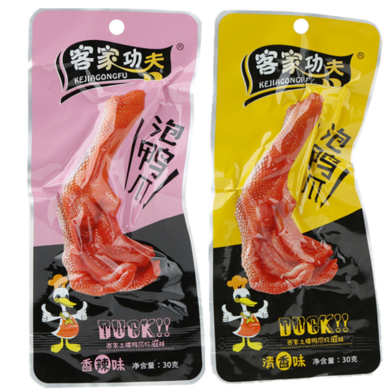 Guest Kunfu Duck paw duck palm palm palm palm taste of delicious duck pepper independently packaged snack dragon rock paw