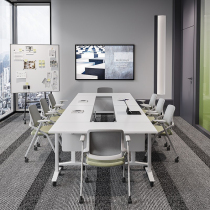 Folding conference table training table and chair combination training room conference room splicing movable activities foldable conference table
