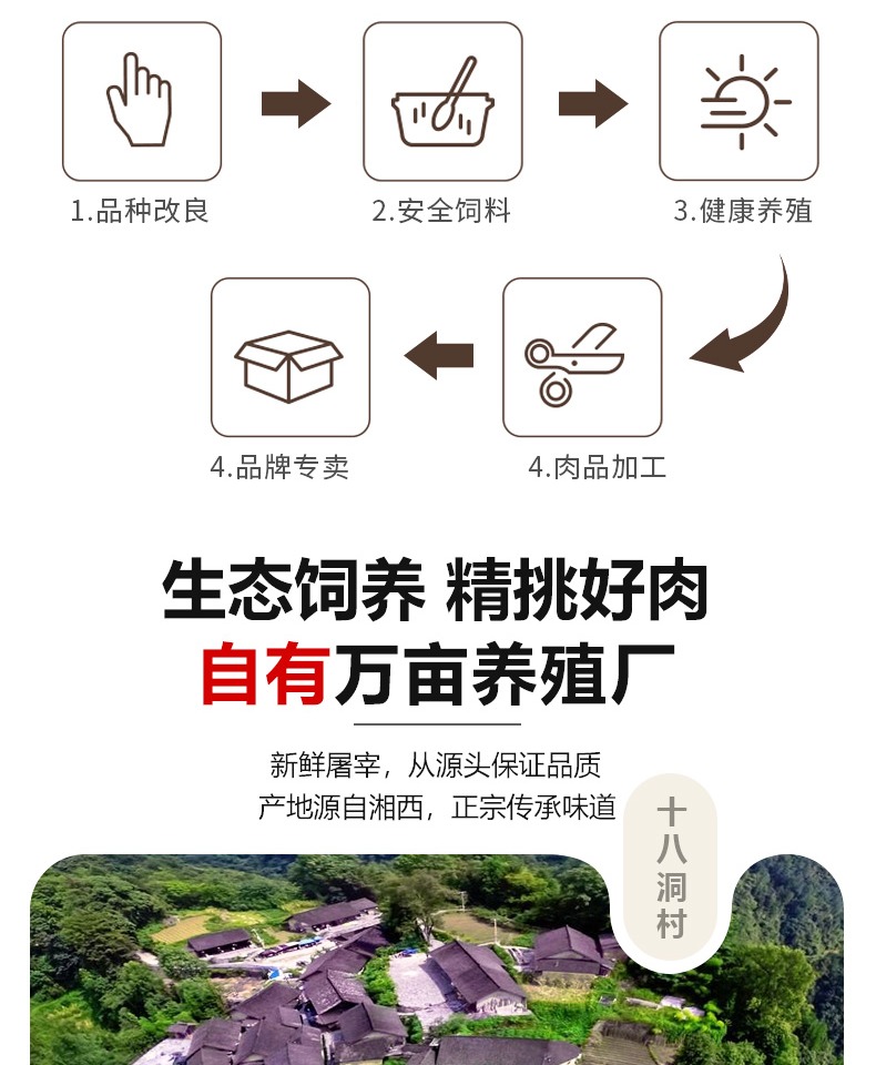 土家十八洞正宗四川特产麻辣香肠腊肉非广式