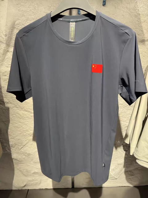 Anta Short-Sleeved Championship Flag Style Men's Summer Ice Skin 3Rd Generation Round Neck Quick-Drying Sports T-Shirt 152530104