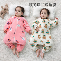 Newborn Baby Sleeping Bag Children Spring Autumn Winter Thickened FLANNEL BABY SUB-LEGS ANTI-KICK QUILT ALL SEASON UNIVERSAL