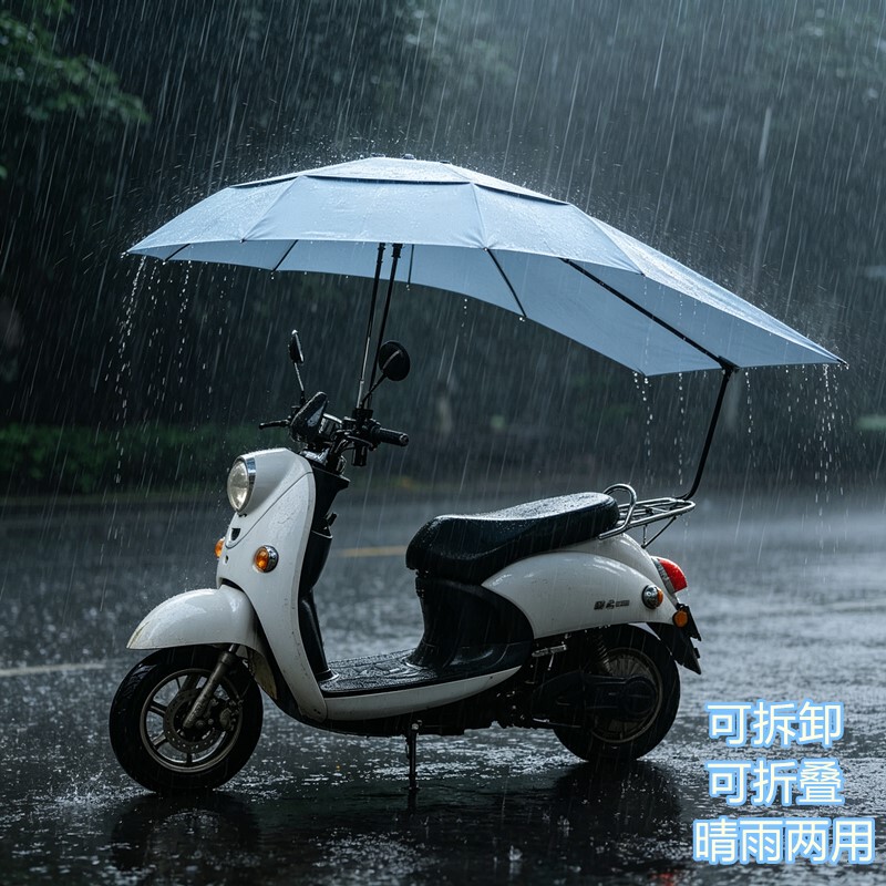 Eccentric Umbrella Specifically for Electric Vehicles, Foldable Sunshade, Sun Protection, Reinforced Windproof, Dual-Use for Sun and Rain, Detachable for Electric Bike Riding Eccentric Umbrella Specifically for Electric Vehicles, Foldable Sunshade, Sun Protection, Reinforced Windproof, Dual-Use for Sun and Rain, Detachable for Electric Bike Riding