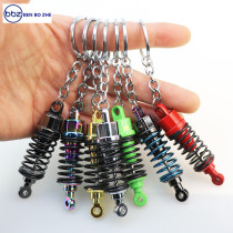 JDM Car Shock Absorbers Key Buttons Auto Spring Retrofit Shock Absorbers Keychain Men and women Package Key Pendant