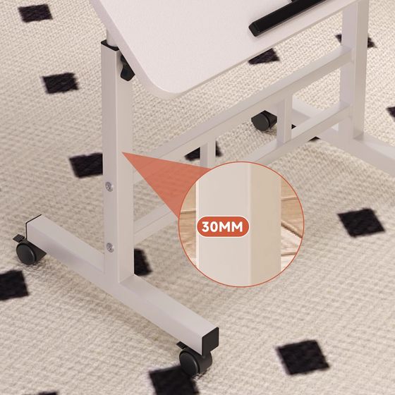 可移动床边桌可升降办公桌多功能笔记本电脑桌沙发边几家用学生学习桌写字桌可折叠懒人小桌子女生简约小书桌