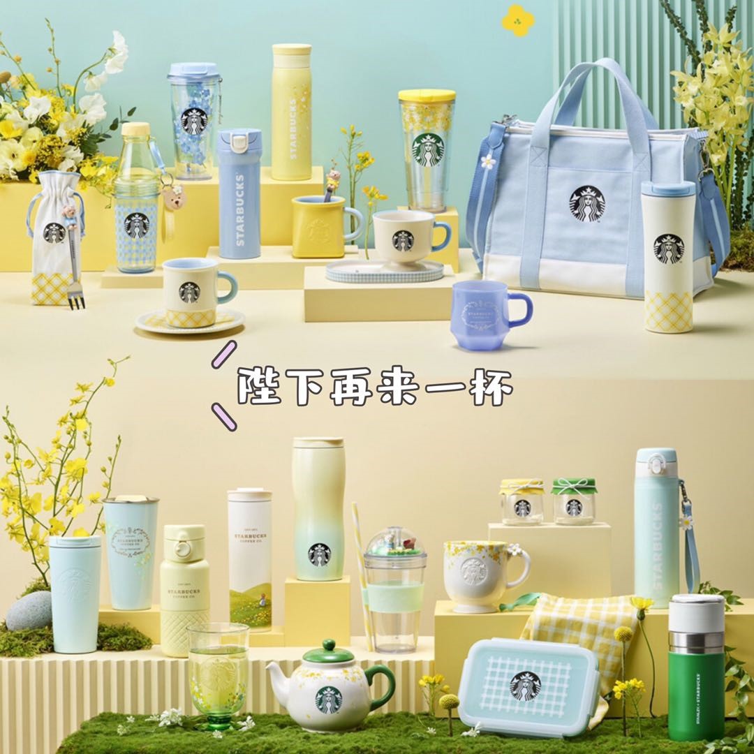 Korean Cups 2021 Garden Season Small Bear Flowers Glass Cups Stainless Steel Insulated Cup Mark Water Cup