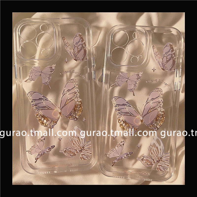 gurao ins advanced sensation butterfly applicable apple 13promax mobile phone protection shell iPhone13 new 12 silicone gel 11 transparent xr soft shell xsma