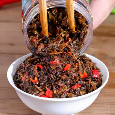 Yuzan Hunan specialty dried plum vegetables under the meal, open the bottle, ready-to-eat plum vegetables, meat, grandmother, pickles, bottled