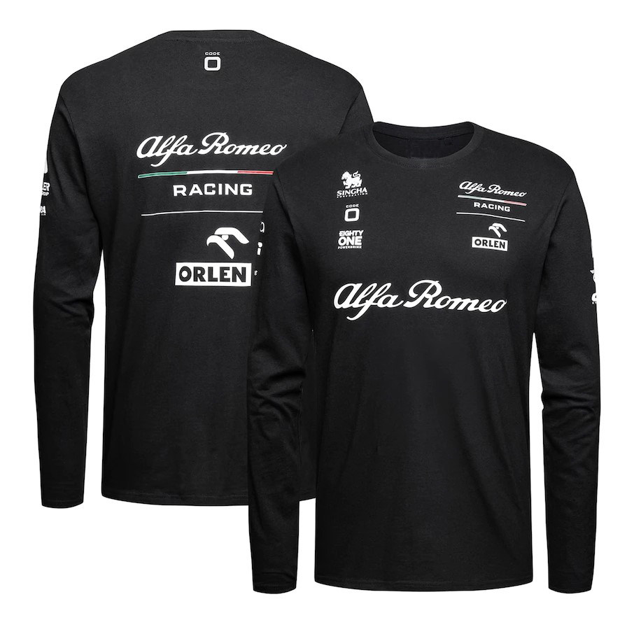 F1 race car clothing fleet clothes long sleeve T-shirt spring autumn winter clothing car logo cross-country carding machine riding suit-Taobao