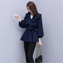 Ji Poetry Philosophy Windcoat Jacket Woman 2022 New Spring Autumn Little Sub Short fashion collection waist Han version Temperament Great Clothes