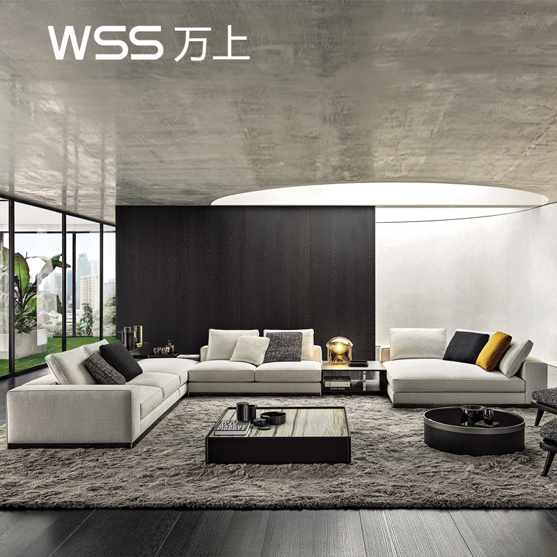 Italian simple modern fabric sofa large flat number living room Italian Nordic removable and washable imperial concubine cloth sofa combination