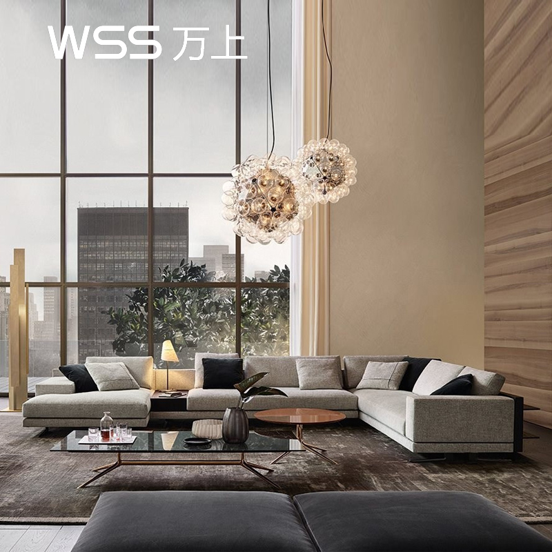 Designer sofa modern minimalist luxury furniture Italian minimalist ins wind removable and washable corner down sofa