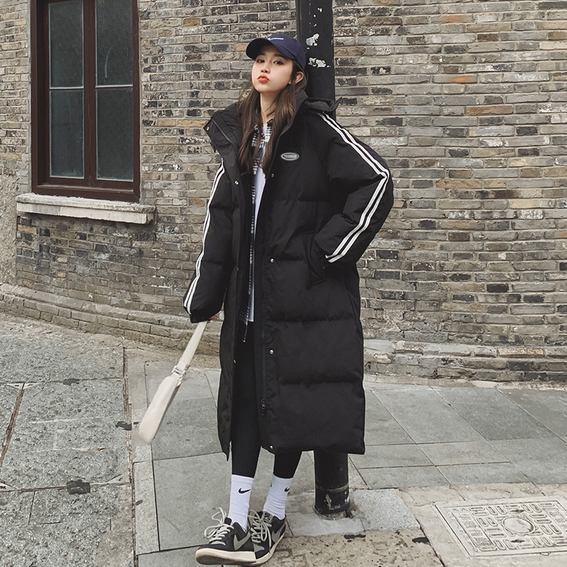 Black down cotton clothes Women in winter 2023 new Korean version loose Even cap in cotton clothes thickened art cottonpadded jacket-Taobao