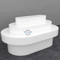 Luminous booth flow table creative jewelry multi-layer special-shaped island props flowers souvenir gift sample display stand