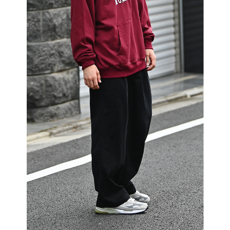 CountryMoment 21FW Spring and Autumn new black tooling straight pants loose casual trousers men