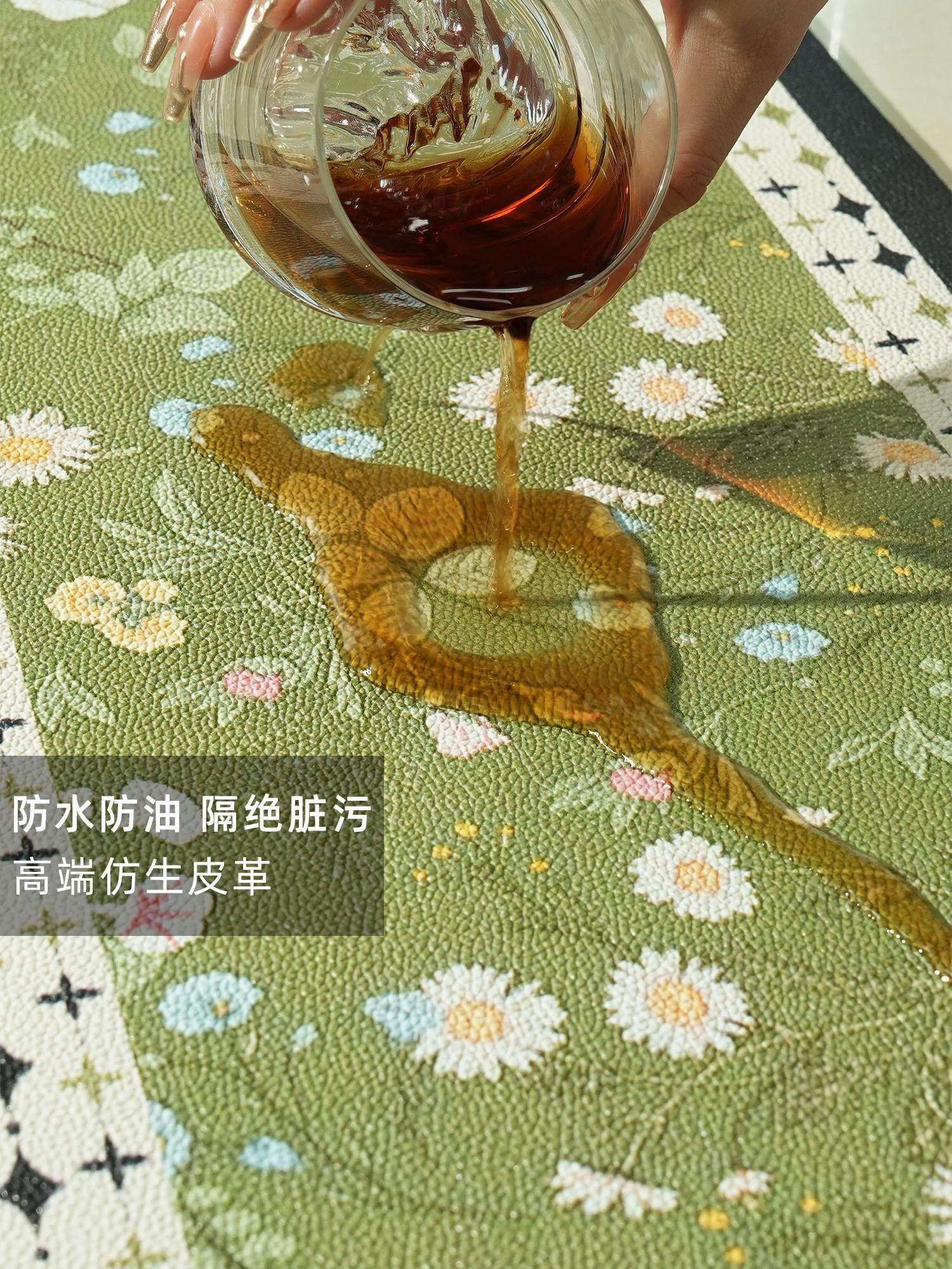 Washing Machine Cover Protective Pad Leather Drum Cover Pad Countertop Sun Protection Waterproof Dustproof Cover Refrigerator Bedside Table Mat