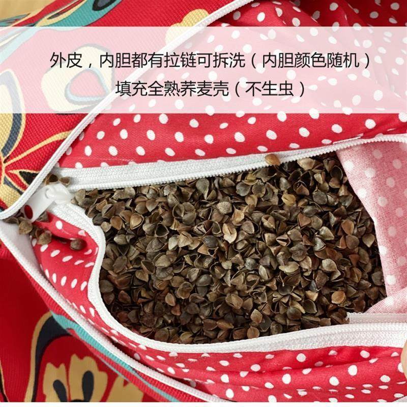 Tiger Pillow Buckwheat Shell Health Care Cervical Spine Pillow Tiger Head Pillow Removable and Washable Old Coarse Cloth Canvas Large Adult Spring and Summer