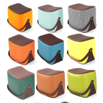 Nordic Creative Sofa Foot Pedaling Mound Office Guest Area Rest Waiting For Small Stool Storage Leather Bench Saddle stool