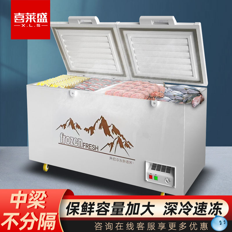 Heilein Horizontal Refrigerator Commercial Twin Warm Freezer Large Freezer Refrigerated Frozen Large Capacity Small Freezer Freezer Freezer-Taobao