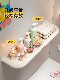 Finechi Cream Style Bathroom Storage Rack Without Punching Bathroom Toilet Washbasin Wall-Mounted Storage Rack