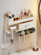 FINECHI hair dryer storage rack bathroom punch-free storage rack wall-mounted toothbrush cup hair dryer holder