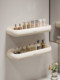 Finechi Bathroom Shelf, No-Drill Installation, Wall-Mounted for Toilet and Washbasin, Cream-Style Storage