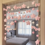 Занавески на дверях, милые украшения для комнаты в стиле девчачьего сердца, шторы для перегородок в гостиной, детские комнаты, двери для спальни, драпировки без пробивания