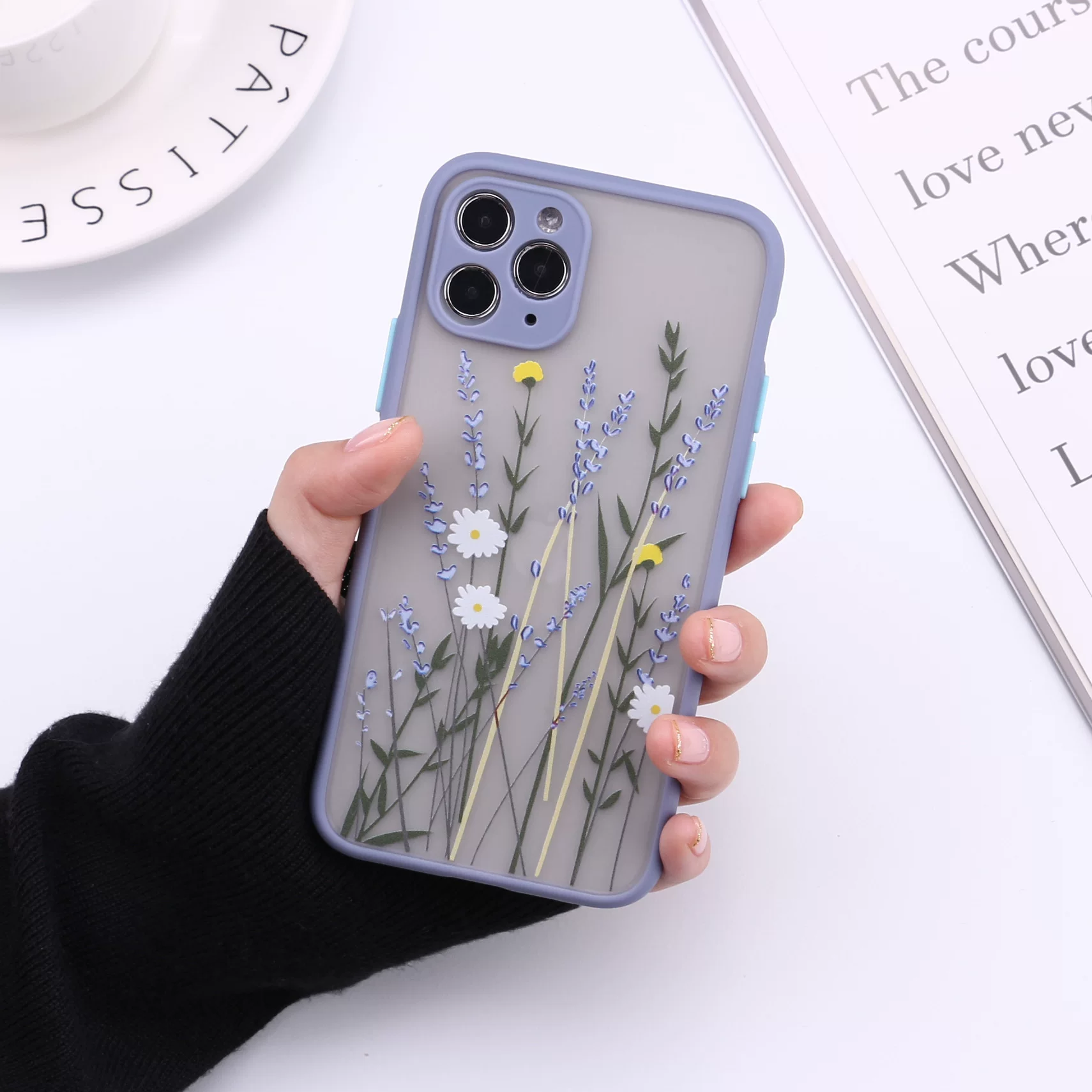 Кейс с 3D рельефным рисунком цветок для iPhone 11 Pro Max X XS MAX 7 8 Plus SE2020, мягкий бампер, прозрачный