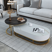 Marble rock board coffee table multi-function mini combination Nordic modern simple light luxury Italian creative living room meeting guests