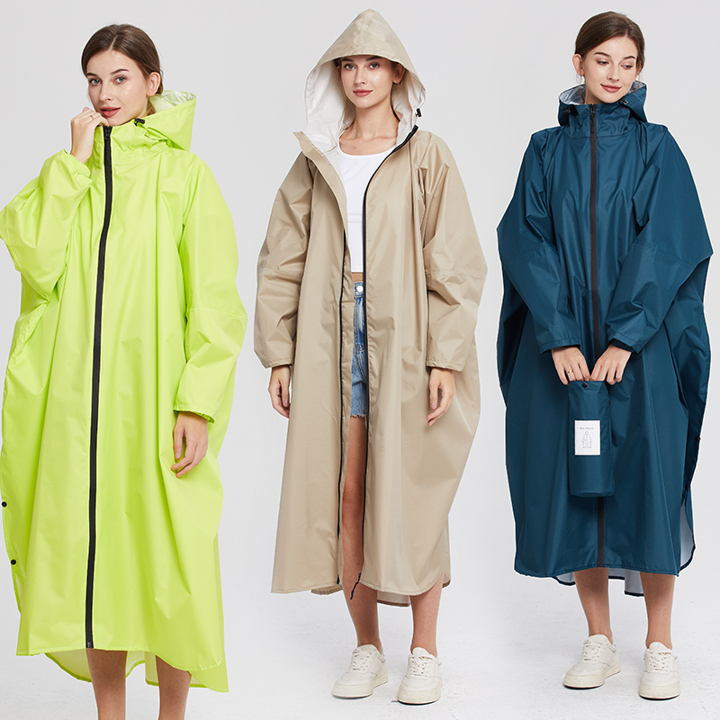 Raincoat for Women, Long Style, Full Body Waterproof, Heavy Rain Protection, Outdoor Cycling, Electric Motorcycle, Men's Hiking Backpack, Adult Rain Poncho