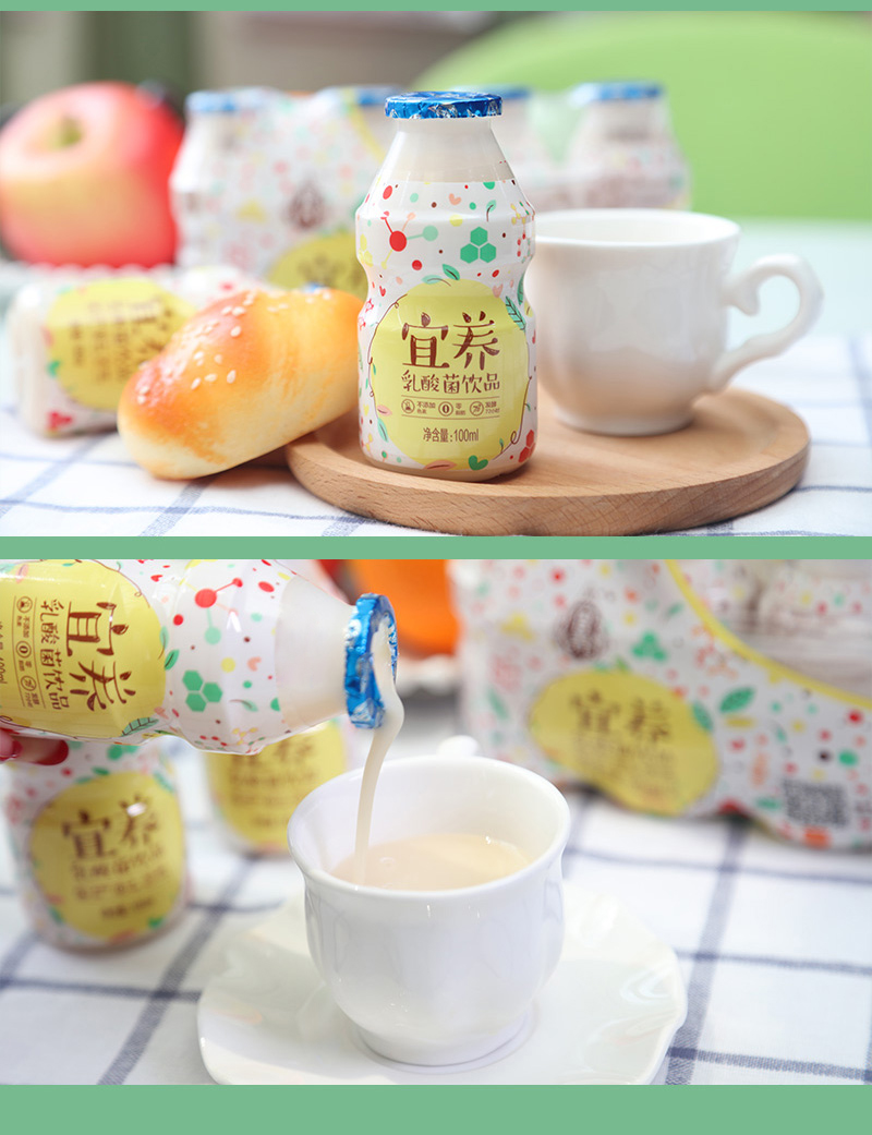 宜养经典原味乳酸菌牛奶100ml*24瓶