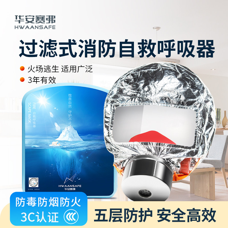 High-efficiency filtration self-rescue respirator stainless steel respirator protective mask silicone anti-smoke gas mask