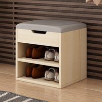 Sitable storage box Small stool Soft seat small bench Household storage shoe stool Small size dump bucket shoe wearing