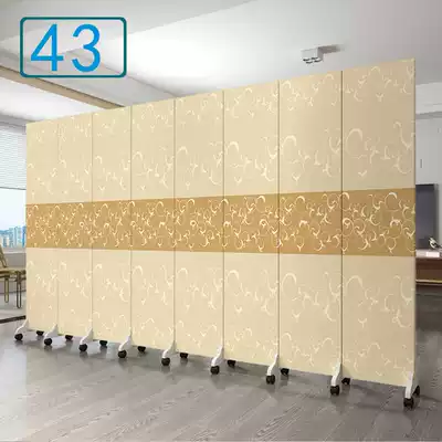 Screen partition Hotel Hotel room Hall Hall Chinese style simple modern half wall solid wood double-sided folding movement