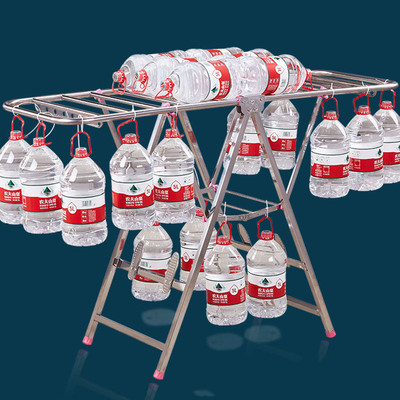 晾衣架落地折叠室内不锈钢家用阳台凉衣架杆婴儿翼型晾晒被子神49