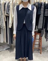 2022 early spring new South Korea Dongdaemun loose Hong Kong style casual vest vest coat high waist skirt suit