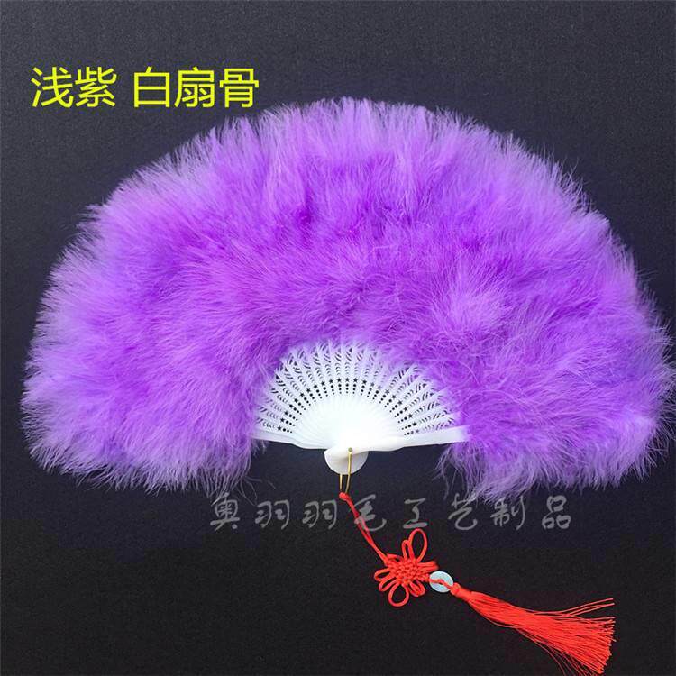 Декоративный веер 戏曲表演大号厘米羽毛砍樵30刘海扇子标准加厚50*舞蹈扇全绒