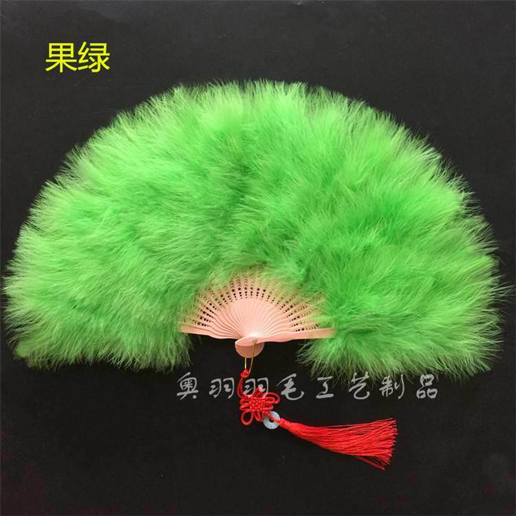 Декоративный веер 戏曲表演大号厘米羽毛砍樵30刘海扇子标准加厚50*舞蹈扇全绒