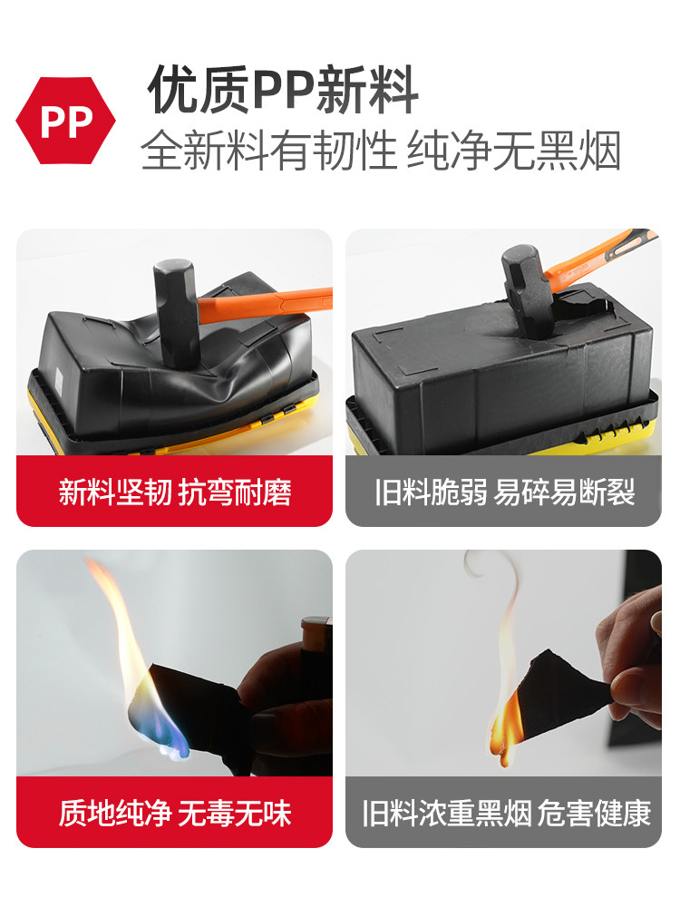 Delixi Tool Box Storage Box, Large Industrial-Grade Household Portable Multi-Functional Repair Electrician Tool Box for Car Use