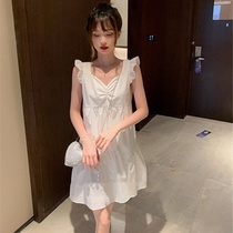 Skirt Woman Han 0 Student 2 Edition 2o0 Summer New Sweet small sub V collar fly with slim short sleeves Short 