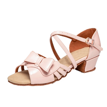 Dance World Professional Childrens Latin Dance Shoes Girls Soft Sole Grade Exam Practice Shoes White Girls Beginner Dance Shoes