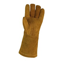 Seamless wear-resistant anti-scalding and high-temperature resistant welding gloves for welders thickened pure cowhide labor protection soft secondary protection