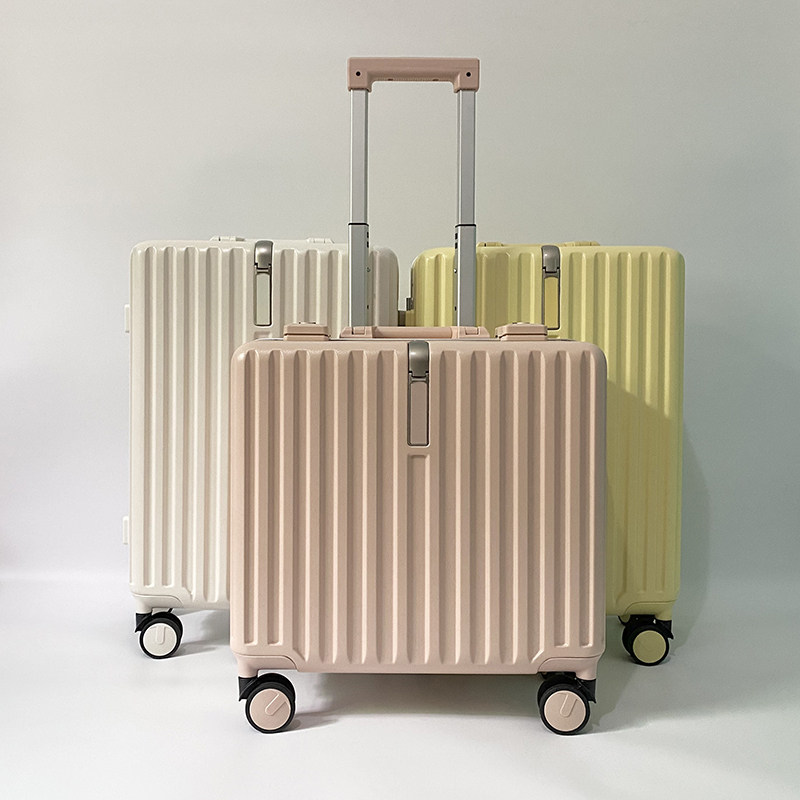 Suitcase 18-inch aluminum frame Women in small light boarding suitcase 20 sturdy and durable password box 24 Lalever box