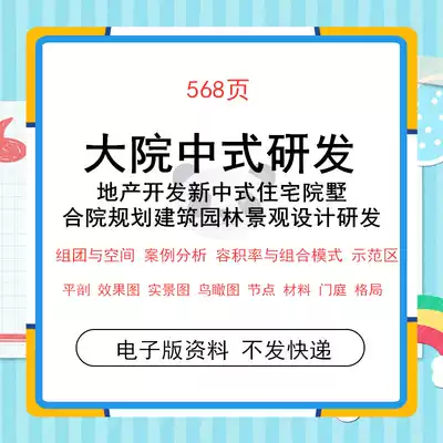 BZ-146 Real Estate Development New Chinese-style Residential Courtyard and Garden Group Planning Architectural Landscape Design and Development