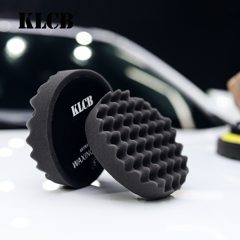 klcb caustic force dynamic waxing wave sponge disc car beauty special import polishing glaze sealing tool self-adhesive disc