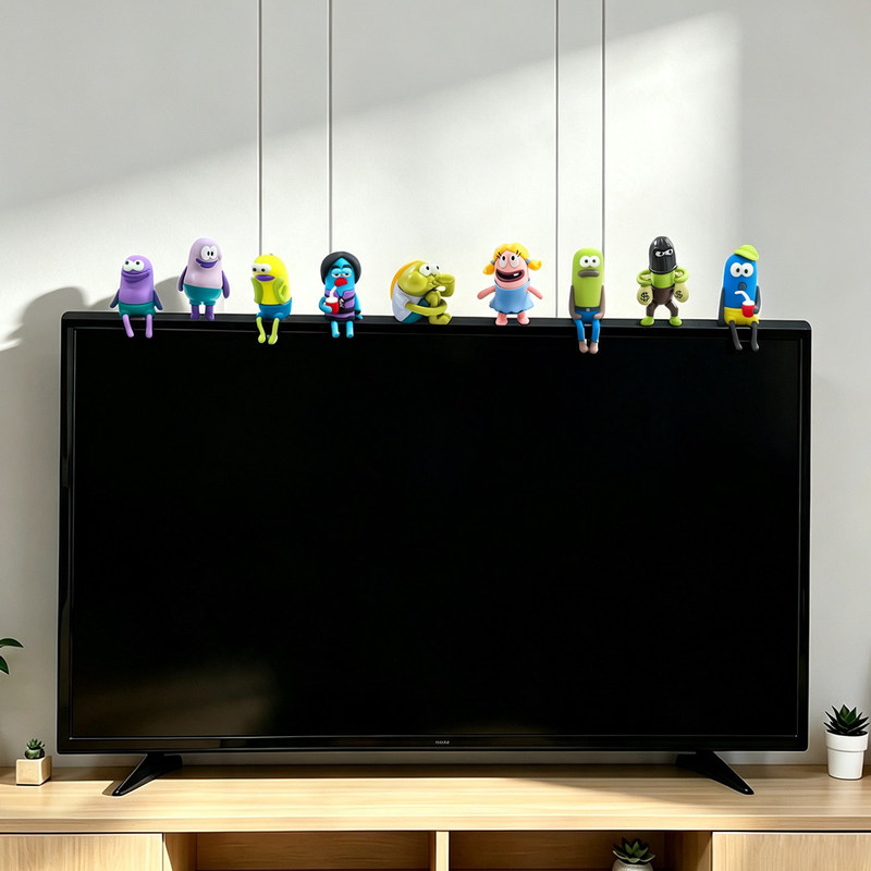 Cute and Interesting Small Ornaments on the Tv of the Residents of Bikini Bottom, Decorative Items for Office Computer Monitors Cute and Interesting Small Ornaments on the Tv of the Residents of Bikini Bottom, Decorative Items for Office Computer Monitors