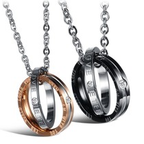 Teel Pendant Jewelry Classic Titanium Steel Couple Necklace