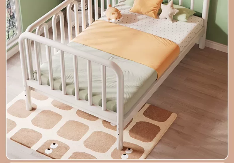 Giường Trẻ Em Nối Giường Đồng Hồ Nam Sắt Cũi Sơ Sinh Cũi Em Bé Cao Lan Can Đầu Giường Liftable Nối Giường Lớn