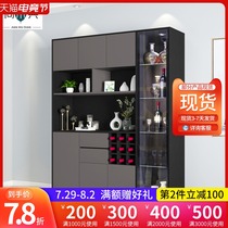 Dining side cabinet Modern simple kitchen tea cabinet Locker Living room wall household dining room cabinet Light luxury wine cabinet