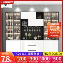 Wine cabinet Modern simple dining side cabinet Living room storage cabinet Nordic wall cabinet Glass door cabinet Light luxury dining room cabinet